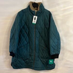Womens original Weatherproof Vintage Jacket with Pockets Green Size XL NWT
